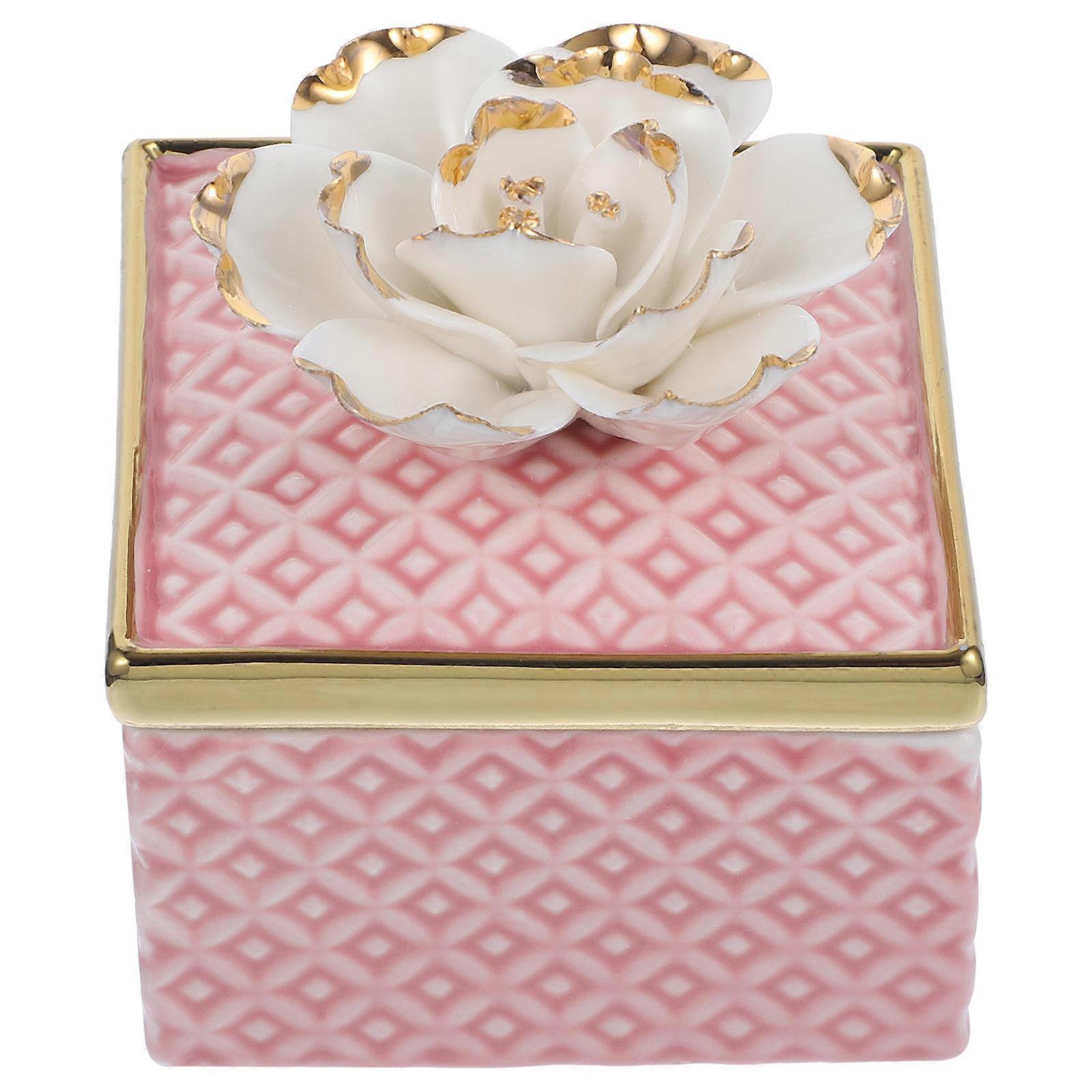 Ceramic Jewelry Storage Box Moisture Resistant Wedding present 1Set