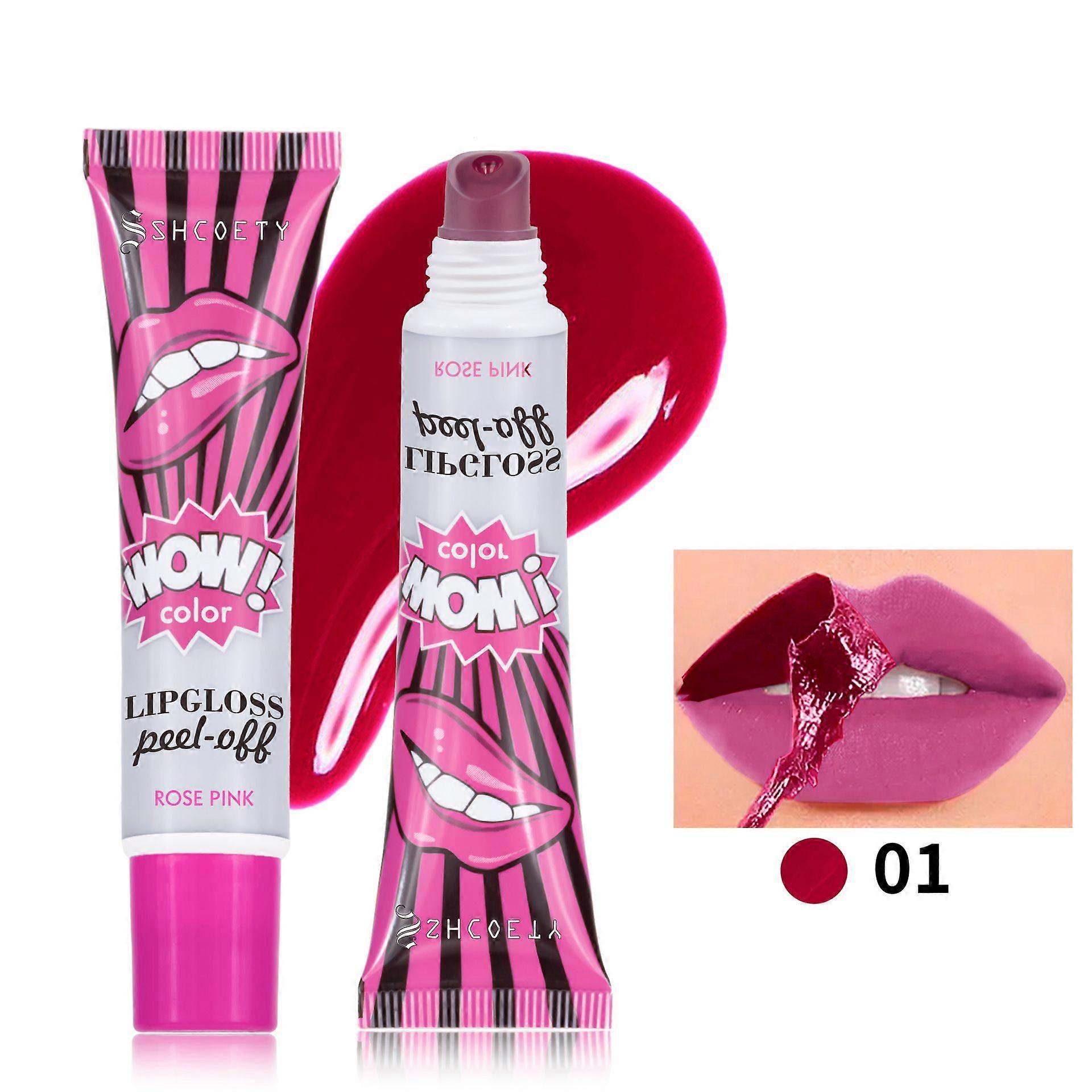 ピールオフリップステインリップグロスタトゥーマジックカラーピールオフマスクティント長持ちする防水ピールオフ口紅女性用ギフト