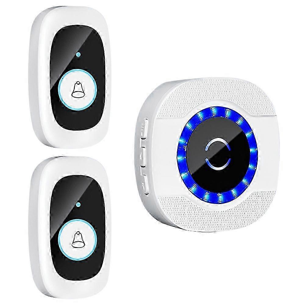 Rainproof Wireless Doorbell with Adjustable Volume and Flashing Light for Home
