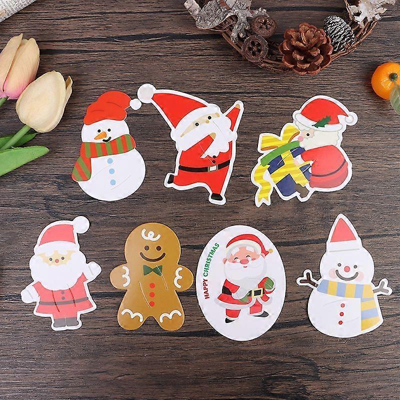 50 Adet Noel Lolipop Dekoratif Kağıt Kartı Şeker Tutucu Lolipop Kapakları