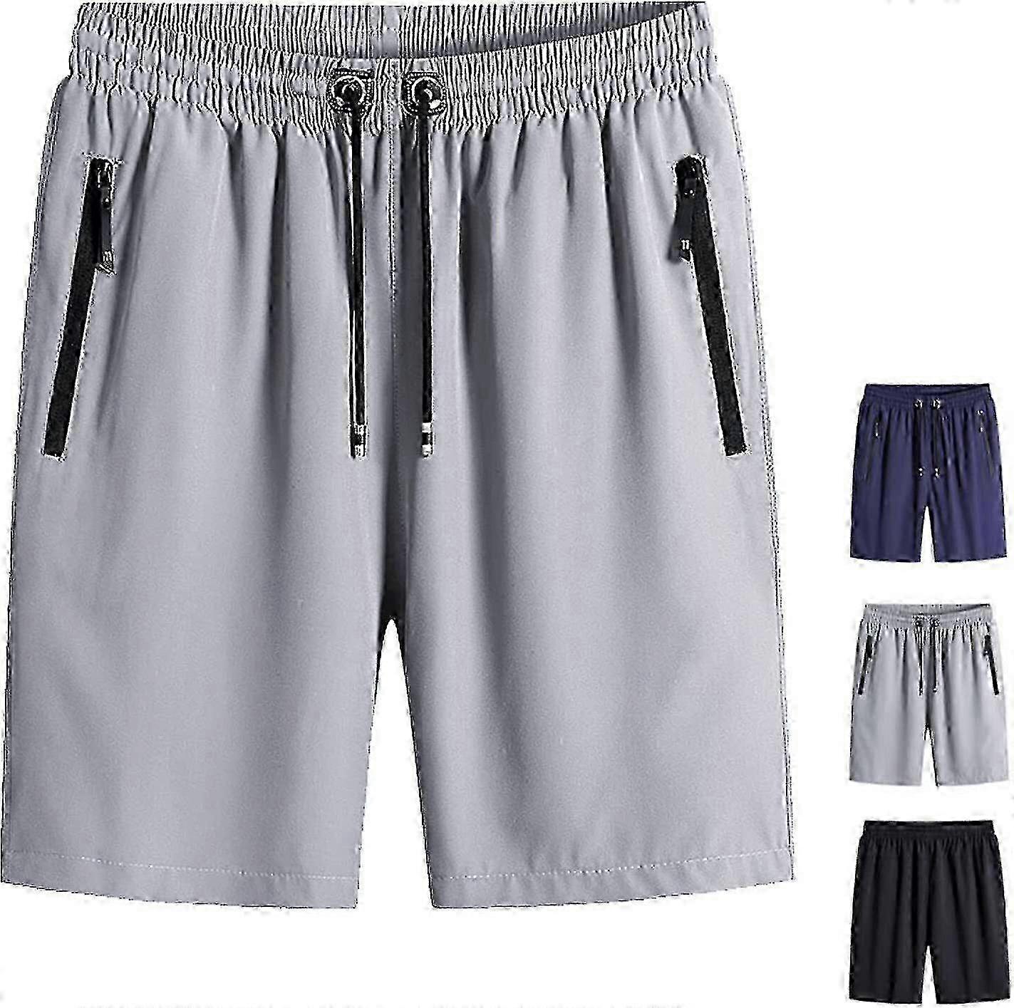 Pantaloncini elasticizzati in seta ghiaccio ad asciugatura rapida taglie forti da uomo 2023