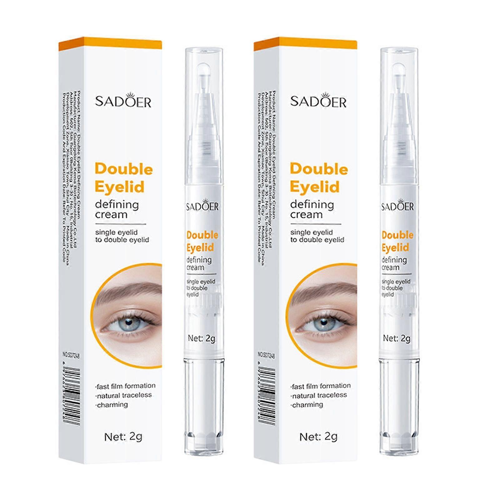 SADOER Double Eyelid Cream, Natural Invisible Double Eyelid Tape Glue, Quick Dry Eyelid Lifting Cream