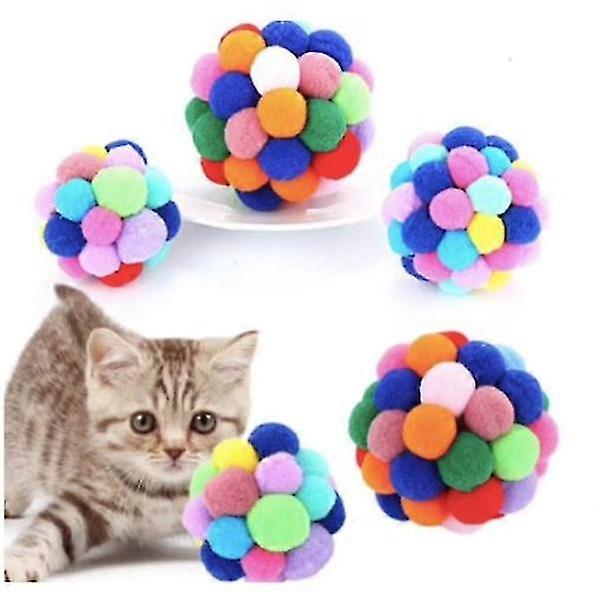 Multicolored ball for cat toy