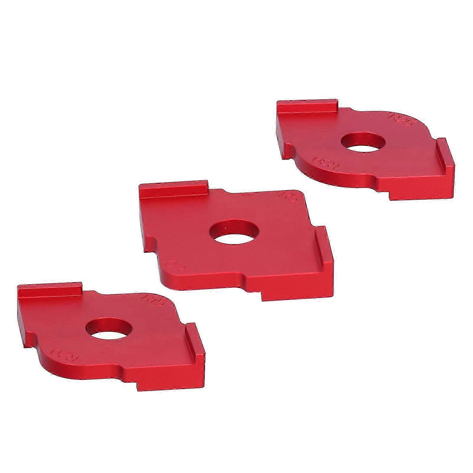 3Pcs Runde Eckschablone Holzbearbeitung Filet Legierung Radius Jig Router Tischlerwerkzeug