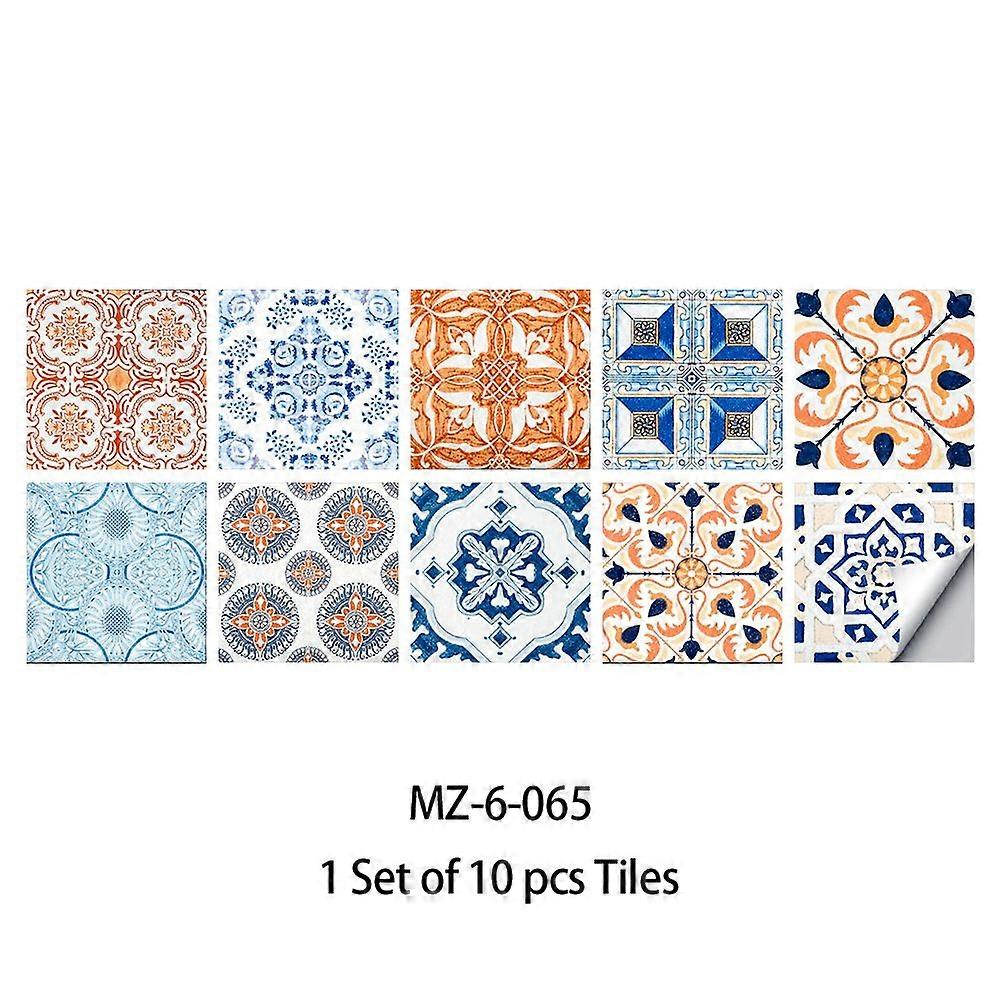 New creative tile pattern frosted floor stickers kitchen backsplash desktop wardrobe renovation wall stickers