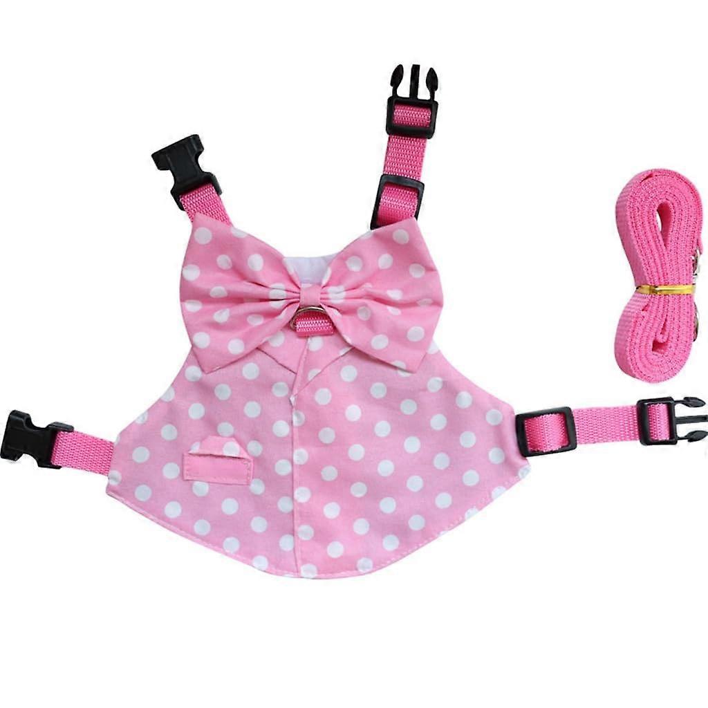 Rabbit Harness Soft Suit Adjustable for Guinea Pigs, Easy Control Walking Harness, Soft Material, Size Medium
