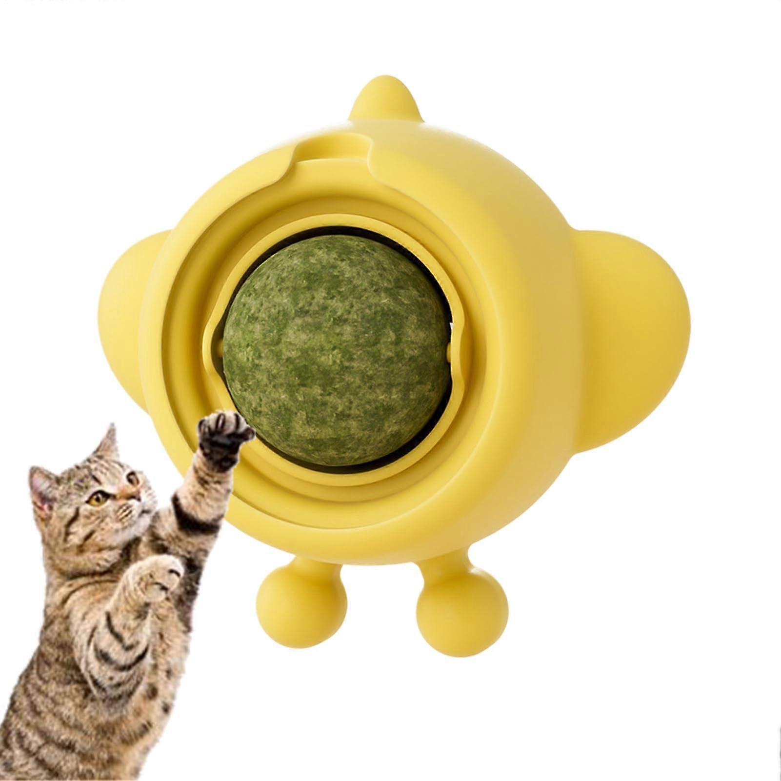 Catnip Balls for Cats, Rotatable Catnip Fish Wall Balls, Interactive Chew Toy for Kittens, Dental Cleaning, Durable Pet Play Accessory