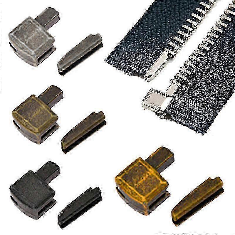 5 Sets Zipper Stoppers Sewing Tools Bottom Stopper Zipper Repair Open End Metal Accessories