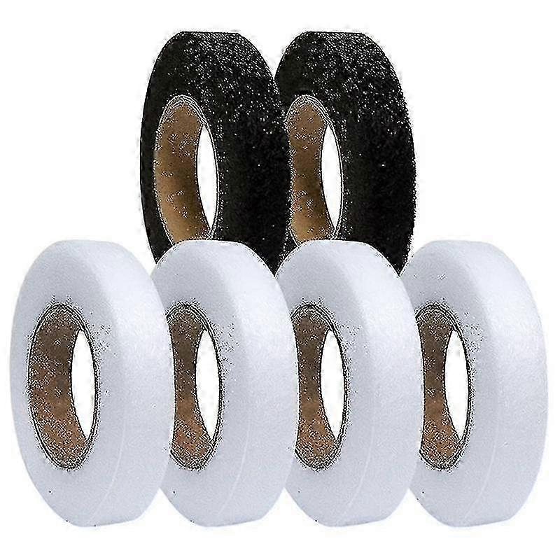 6 לבן שחור דו צדדי תפירה אביזר סרט דבק לבגדי בד התכה ברזל על