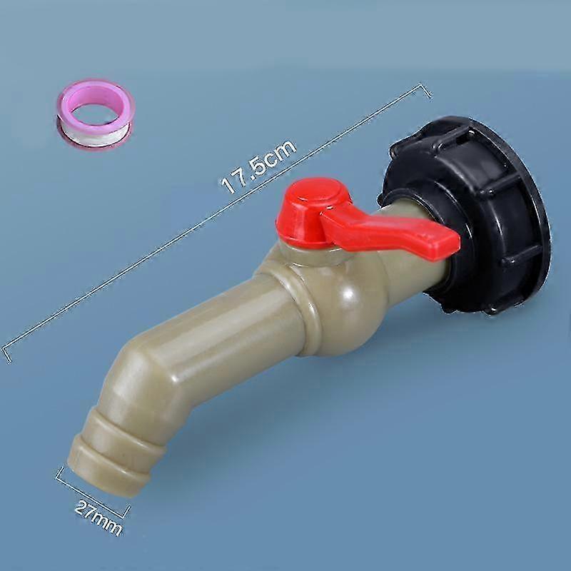 Plastic IBC Tank Adapter - 60 Coarse Thread to 1" Bevel Valve