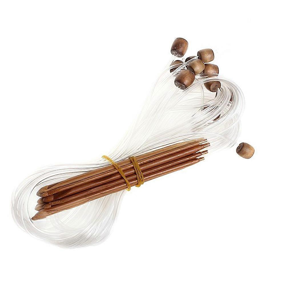 Extended Crochet Hook Hobbyists Carpet Making Ergonomic 12Pcs Set Coffee