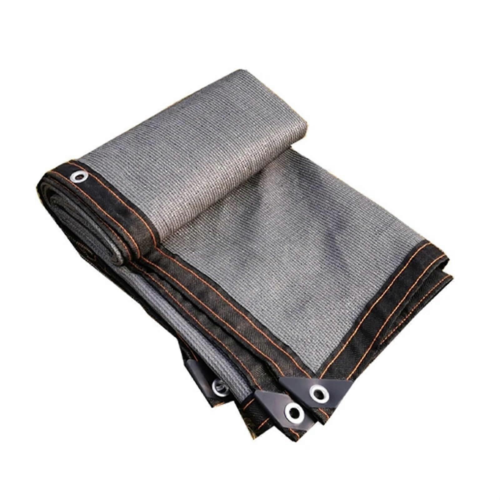 Balcony Privacy Screen Sun Shade Net, HeavyDuty AntiUV Shade Cloth (Gray, 0.9x2m)