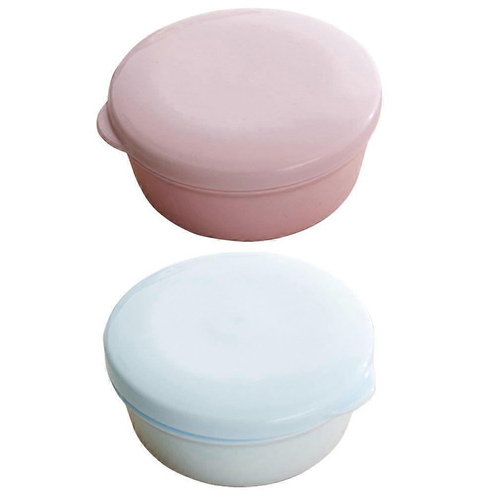 Portable 2 Pack Soap Holder Boxes with Drainage – Stylish Bar Soap Dishes for Bathroom & Shower Use – Easy to Clean & Organize