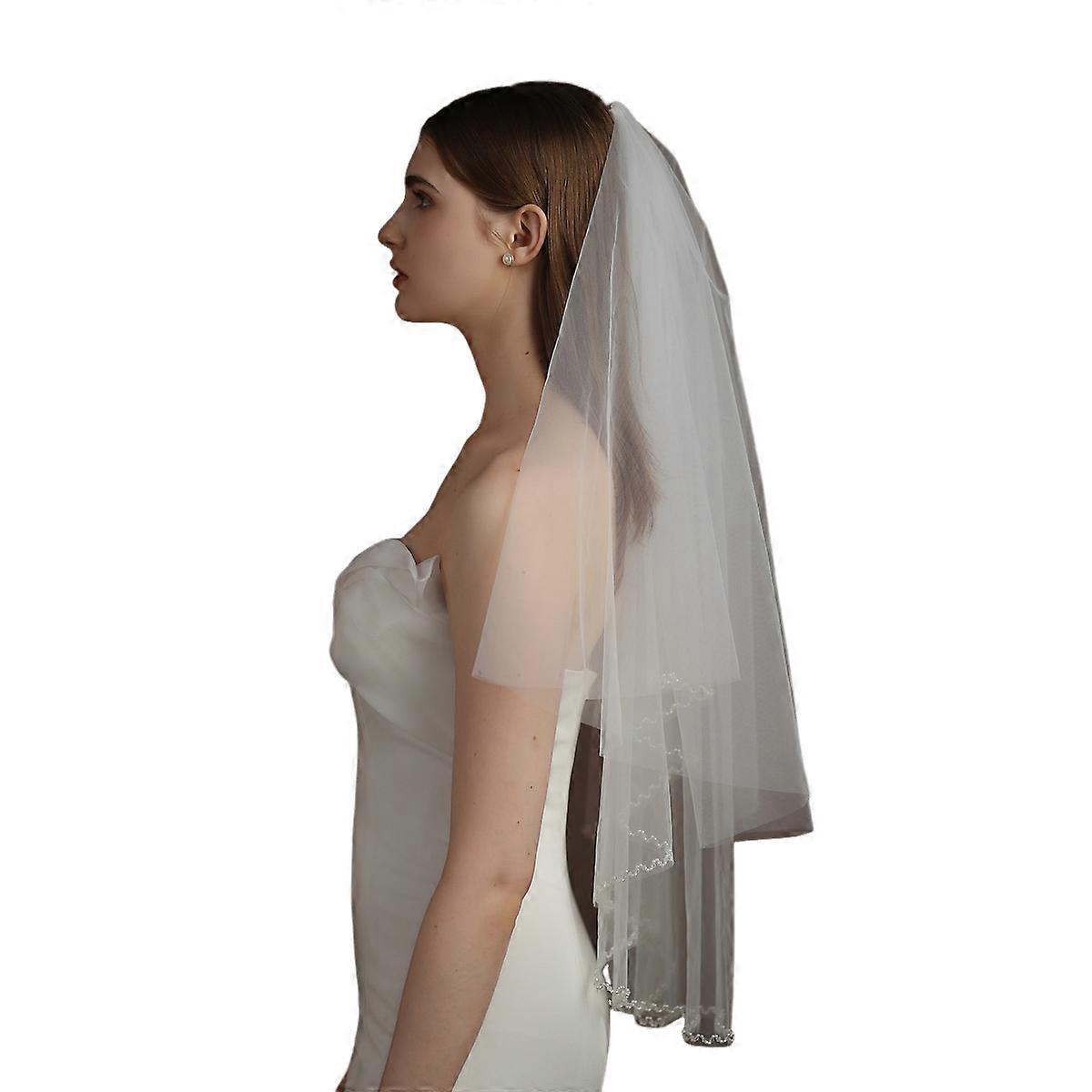 Wedding veil, 90×160 cm, white, 1 pc.