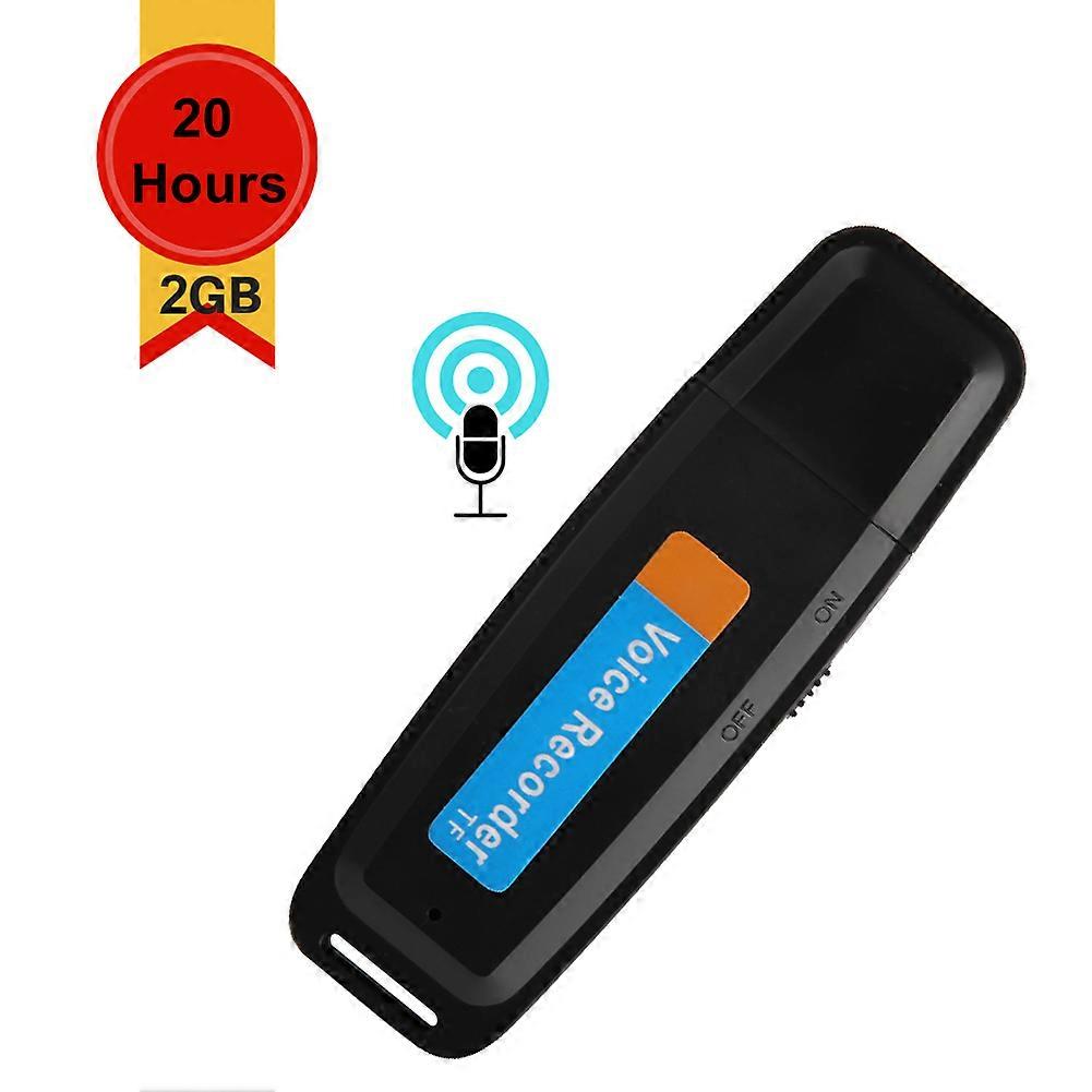 2G USB Disk Flash One Click Recording Voice Recorder for Meetings Lectures Interviews
