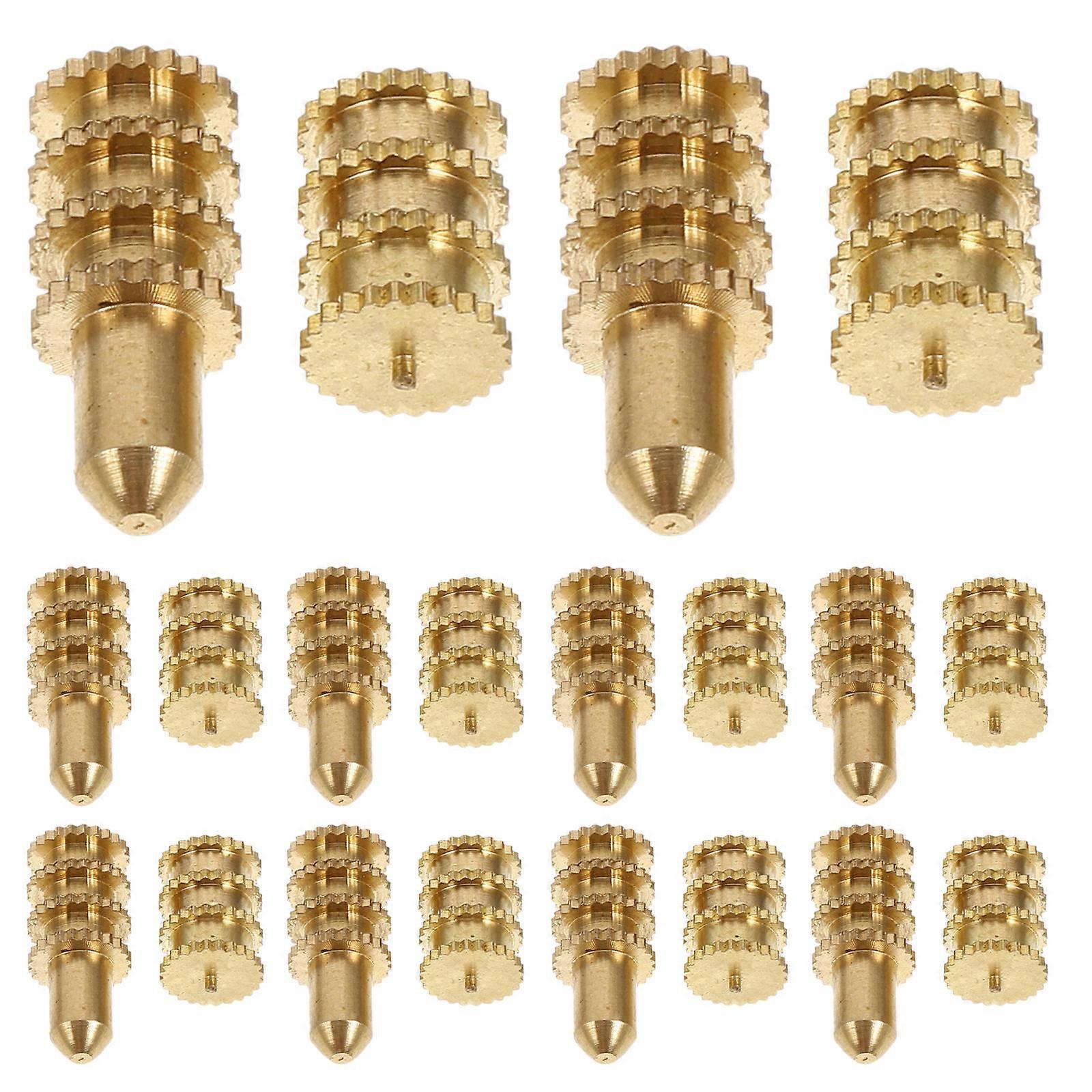 Copper Table Bolt Sleeve Connectors for Home 1Set Table Leaf Dowel Pins