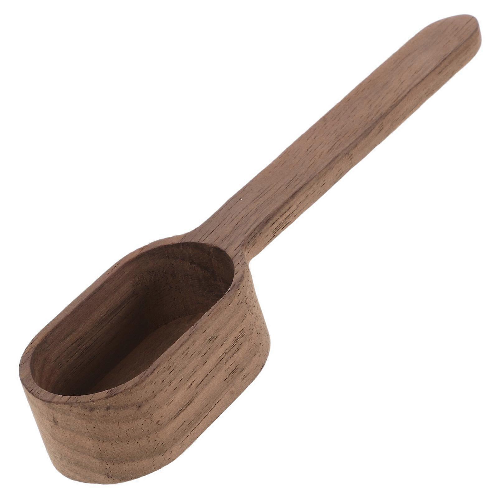 Compact Wooden Scoop for Tea, Coffee & Milk Powder – Natural Design, Finely Polished for Outdoor Use
