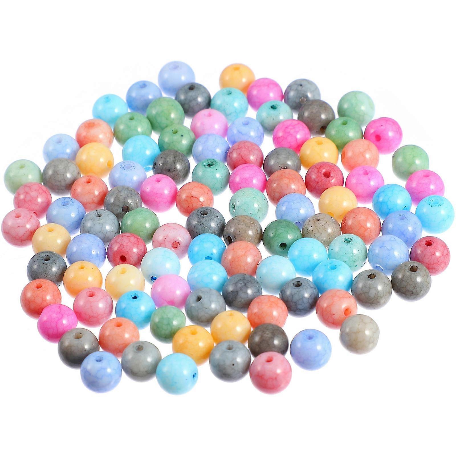 200pcs Delicate Glass Beads for DIY Jewelry Making Assorted Color
