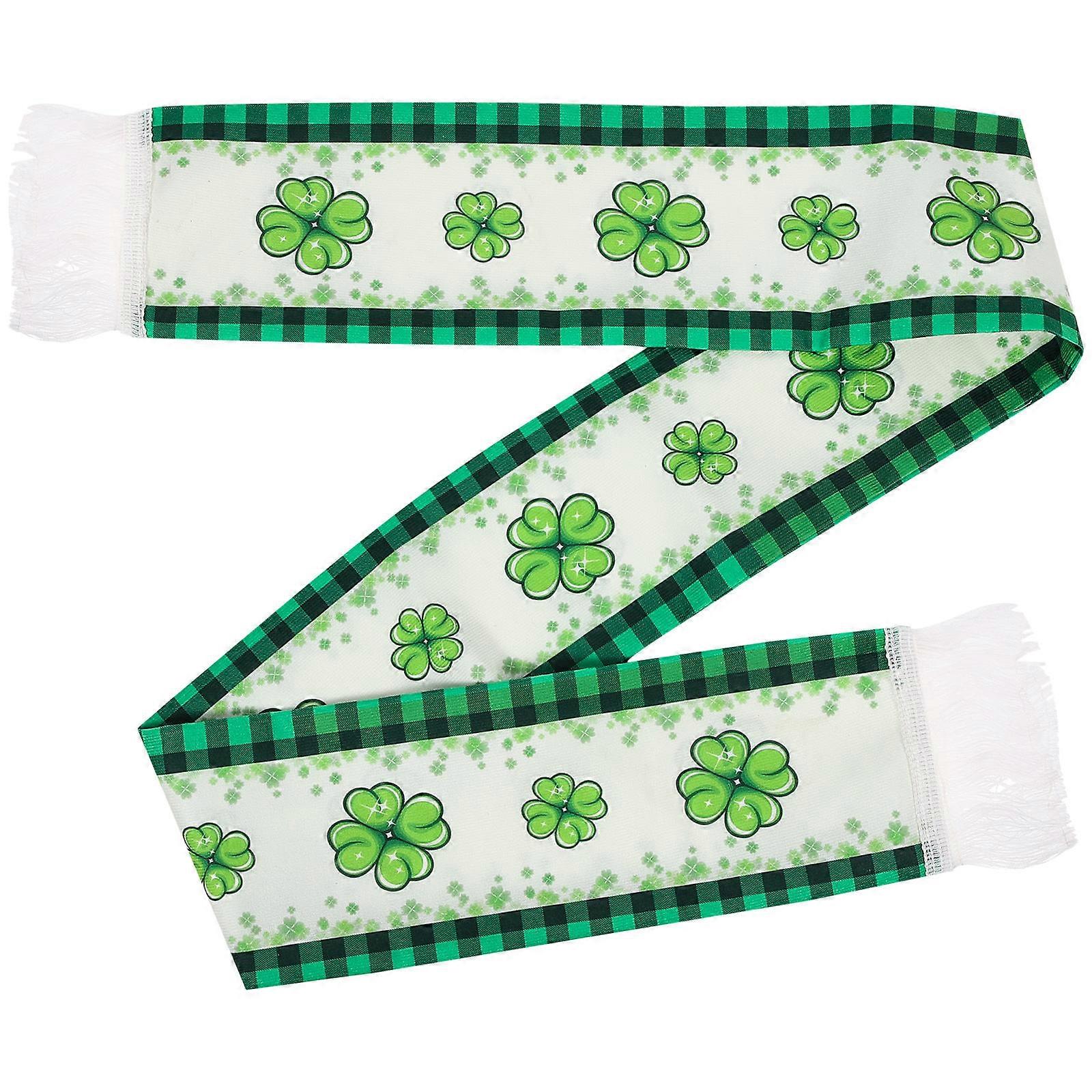 St Patty's Day Accessories Rectangular Scarf Women Party Stage Performance Multi 160.00X14.00X1.00CM Polyester Atmosphere Decoration 1Set