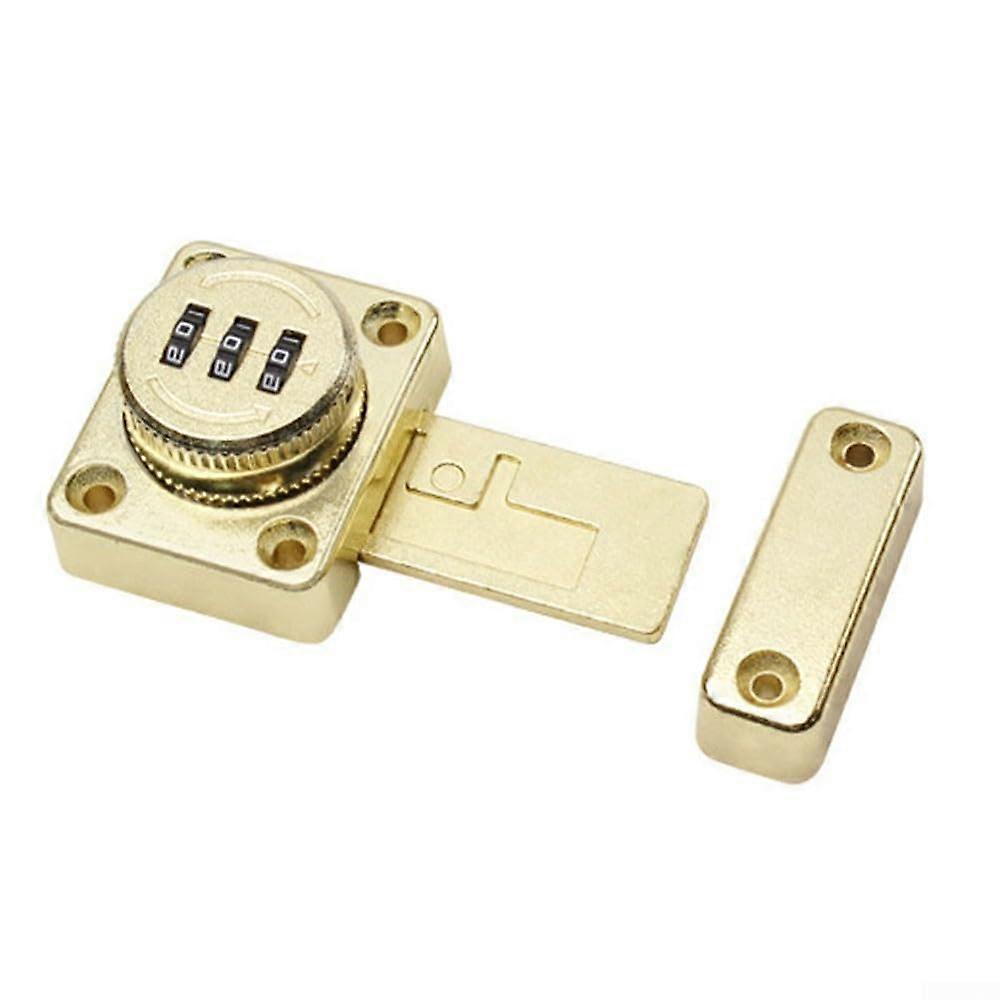 Password Lock with Extended Latch Design, Secures Your Home Safe and Easy (Gold)