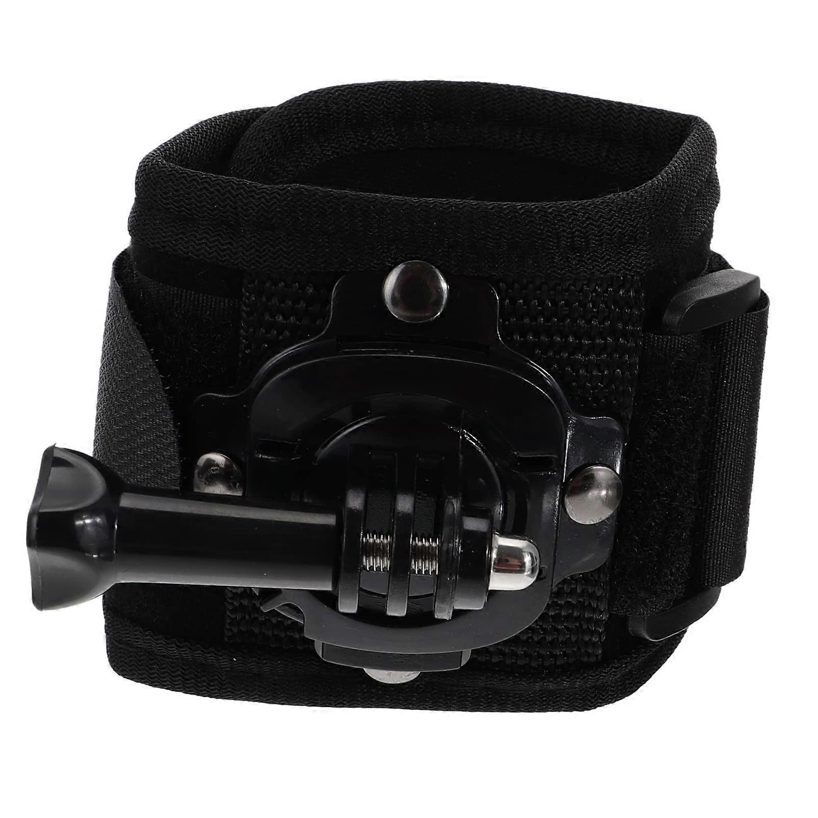 Rotating Wrist Strap 360-Degree Flexible Camera Wrist Holder For Action Sports Black Adjustable Universal Mount