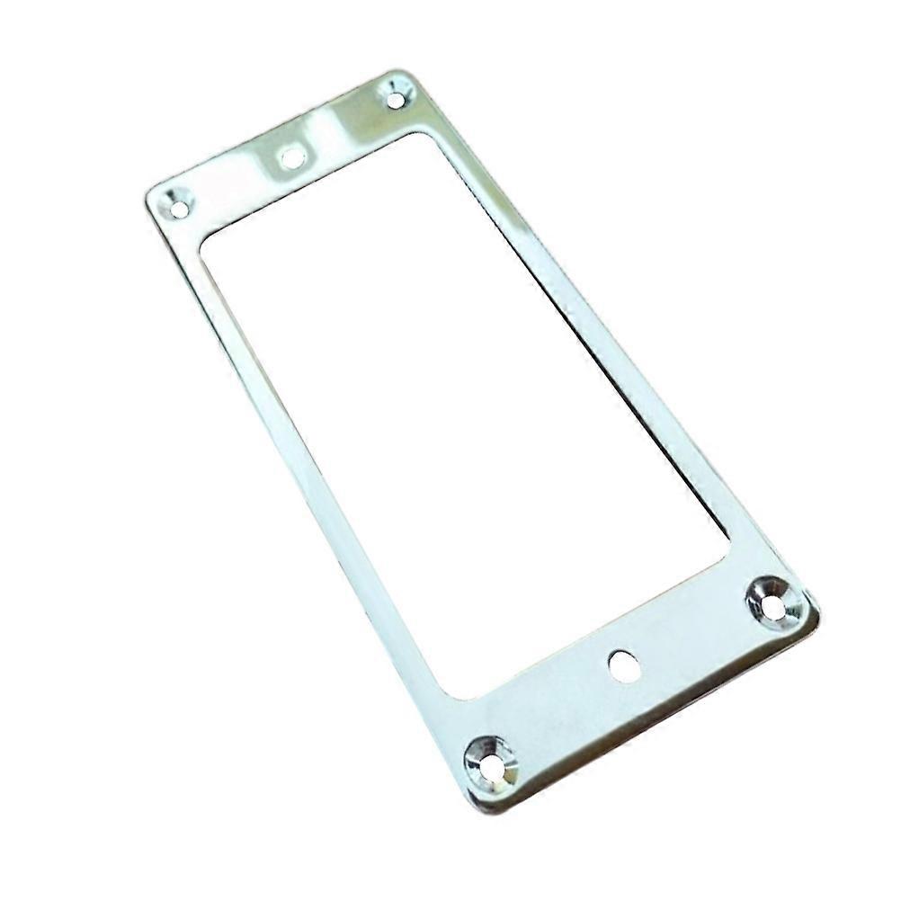 Durable Silver Metal Humbucker Pickup Frame Ring for Electric Guitars – Flat Base Design for Easy Installation