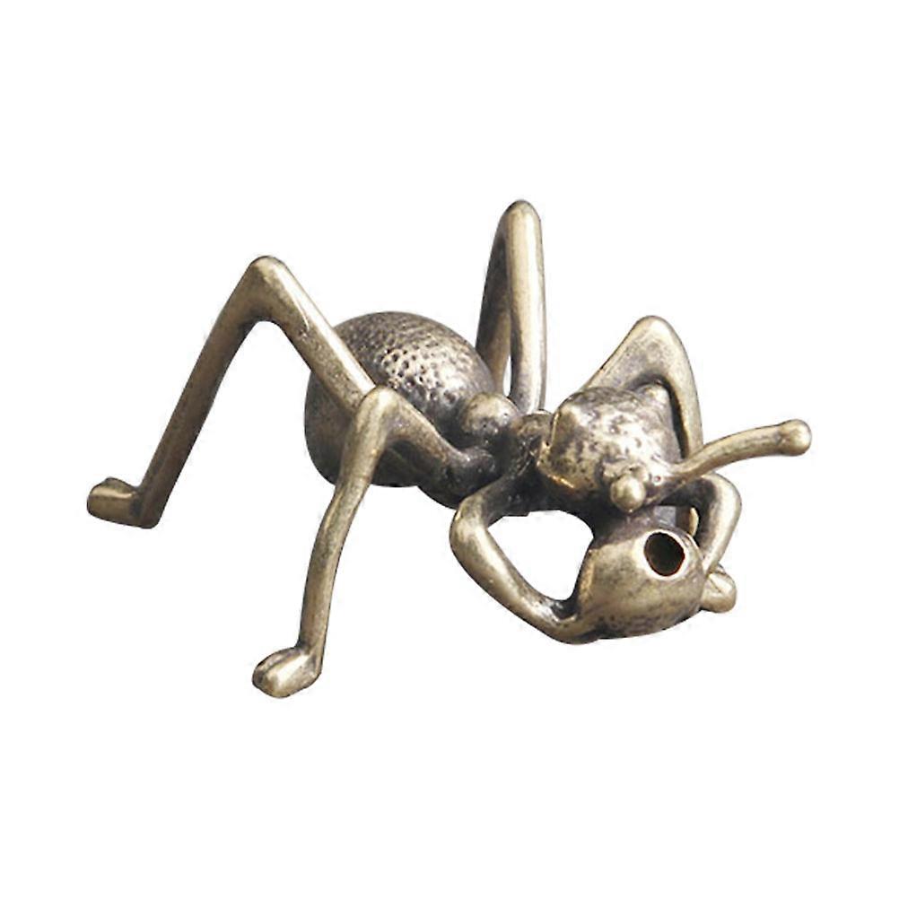 Copper Tea Pet Ant Decor Desktop Aromatherapy Decor Meditation Aid 4.7x3cm 2Pack