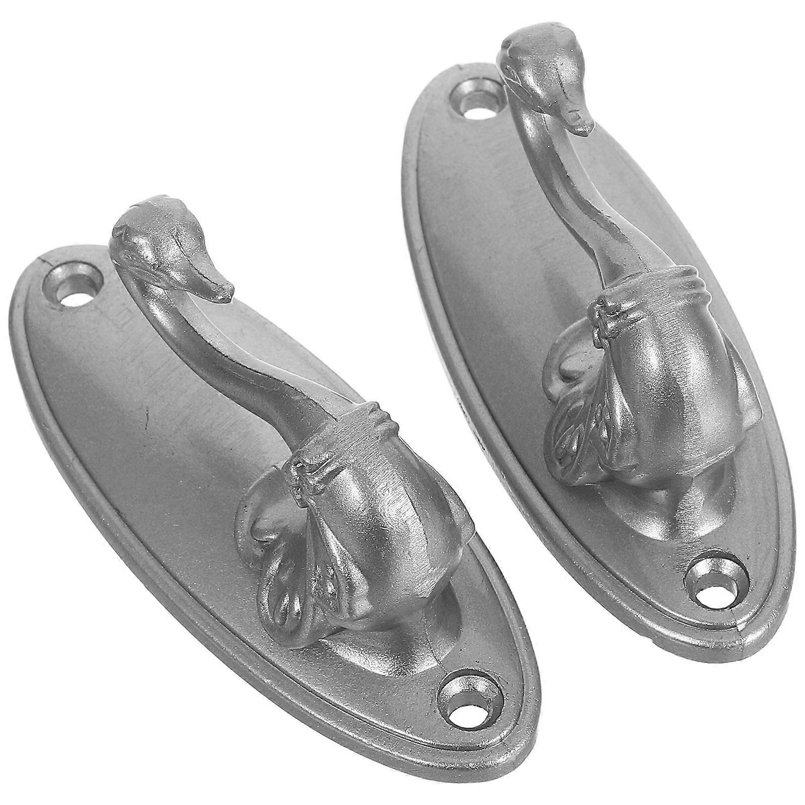 2pcs Wall Mounted Decorative Drapery Tieback Hooks for Heavy Curtains – Space Saving Home Decor