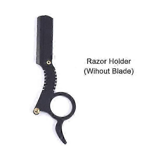 Stainless Steel Barber Razor for Beard Shaving with Thumb Grip