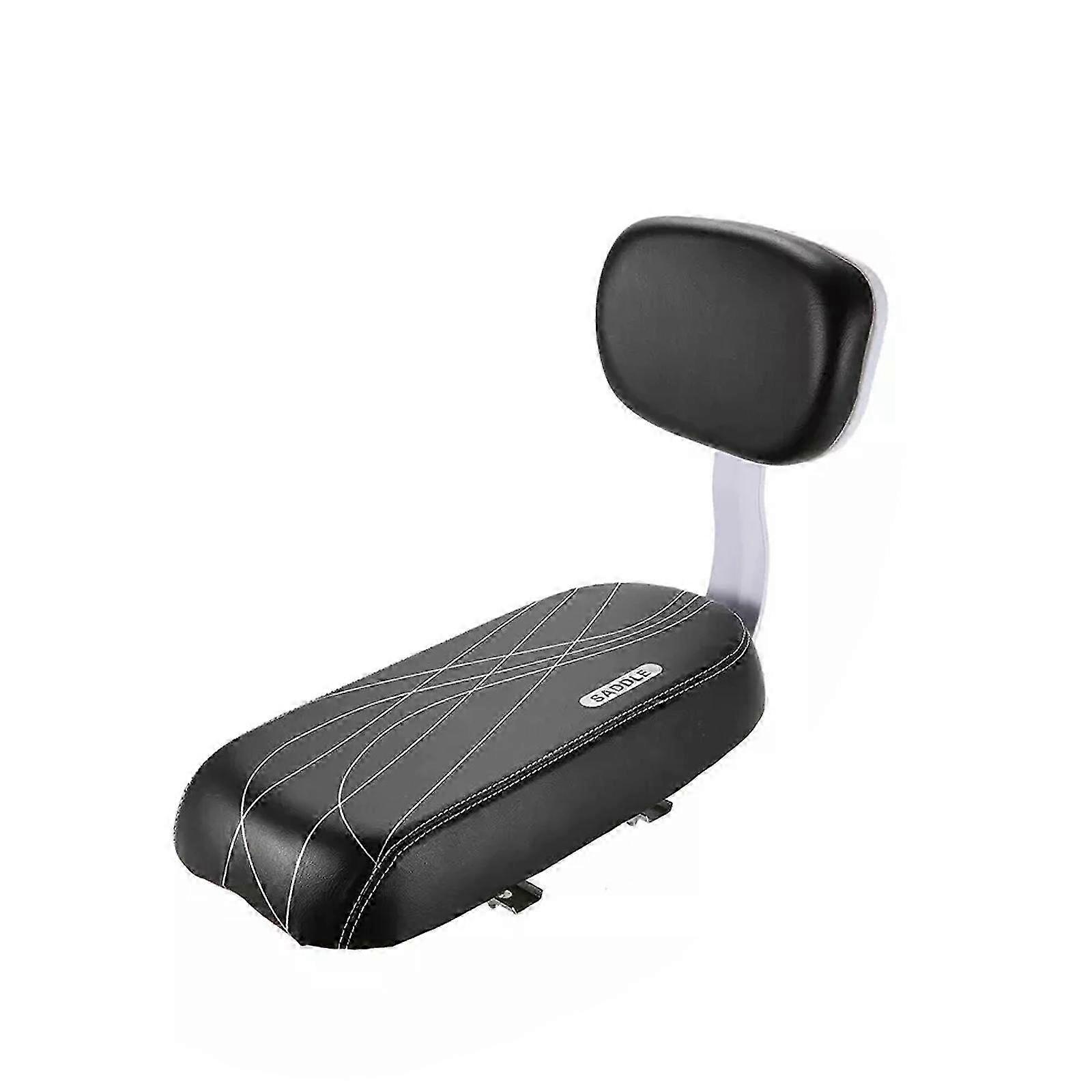 Bike rear rack saddle with back rest for child seat