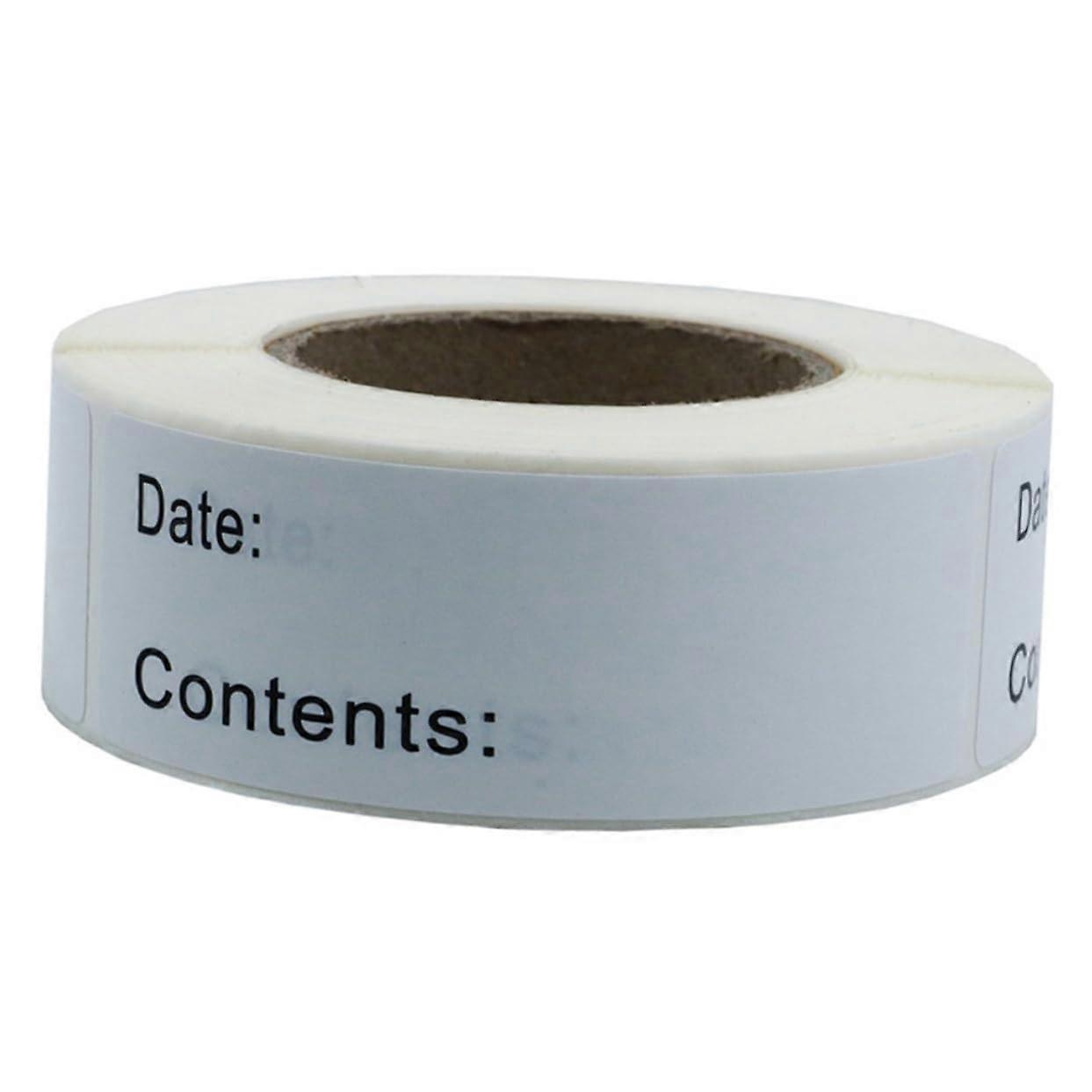 Dry Wipe Stickers Freezer Labels 2 Inch White Removable Food Storage Jar Labels for Organizing and Labeling