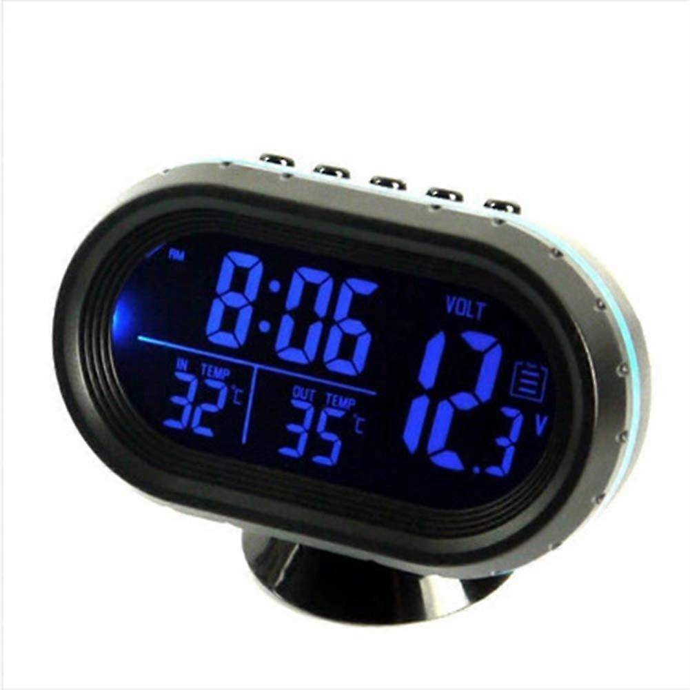Car Clocks Electronic Clocks Car Thermometer Light Clocks Car Accessories Blue
