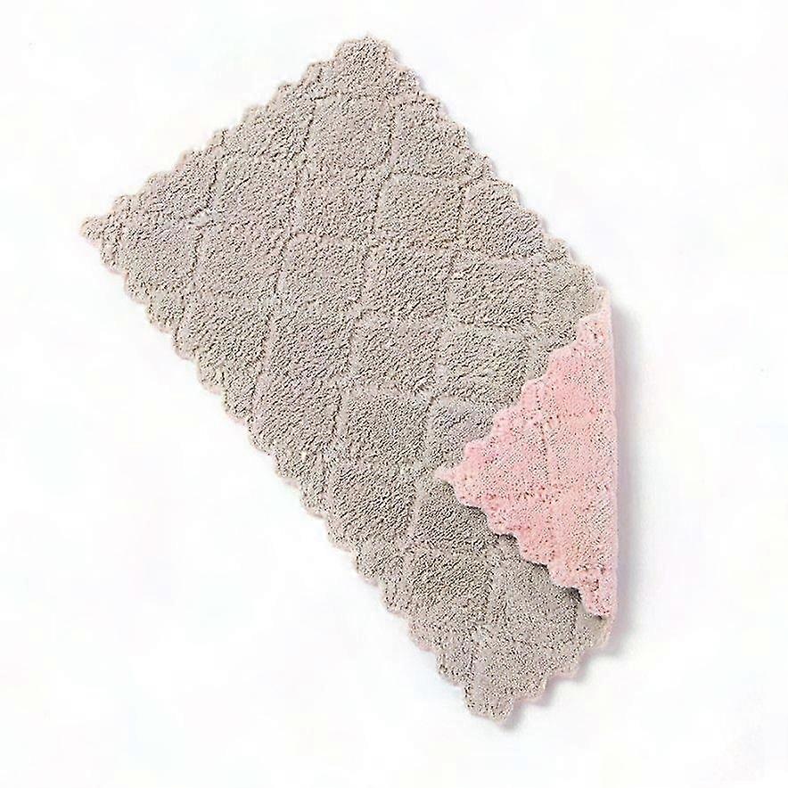 Ultra-Absorbent Reusable Dish Towel Double-Sided Thickened Hand Cloth for Kitchen and Table Use
