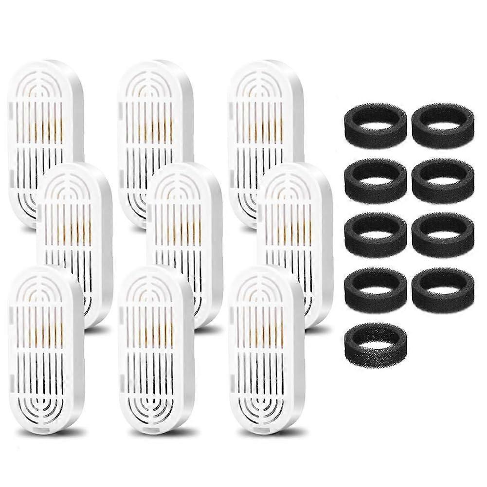 9 Pieces Cat Drinking Fountain Filter Set, 3.2L/108oz and 4L/134Oz
