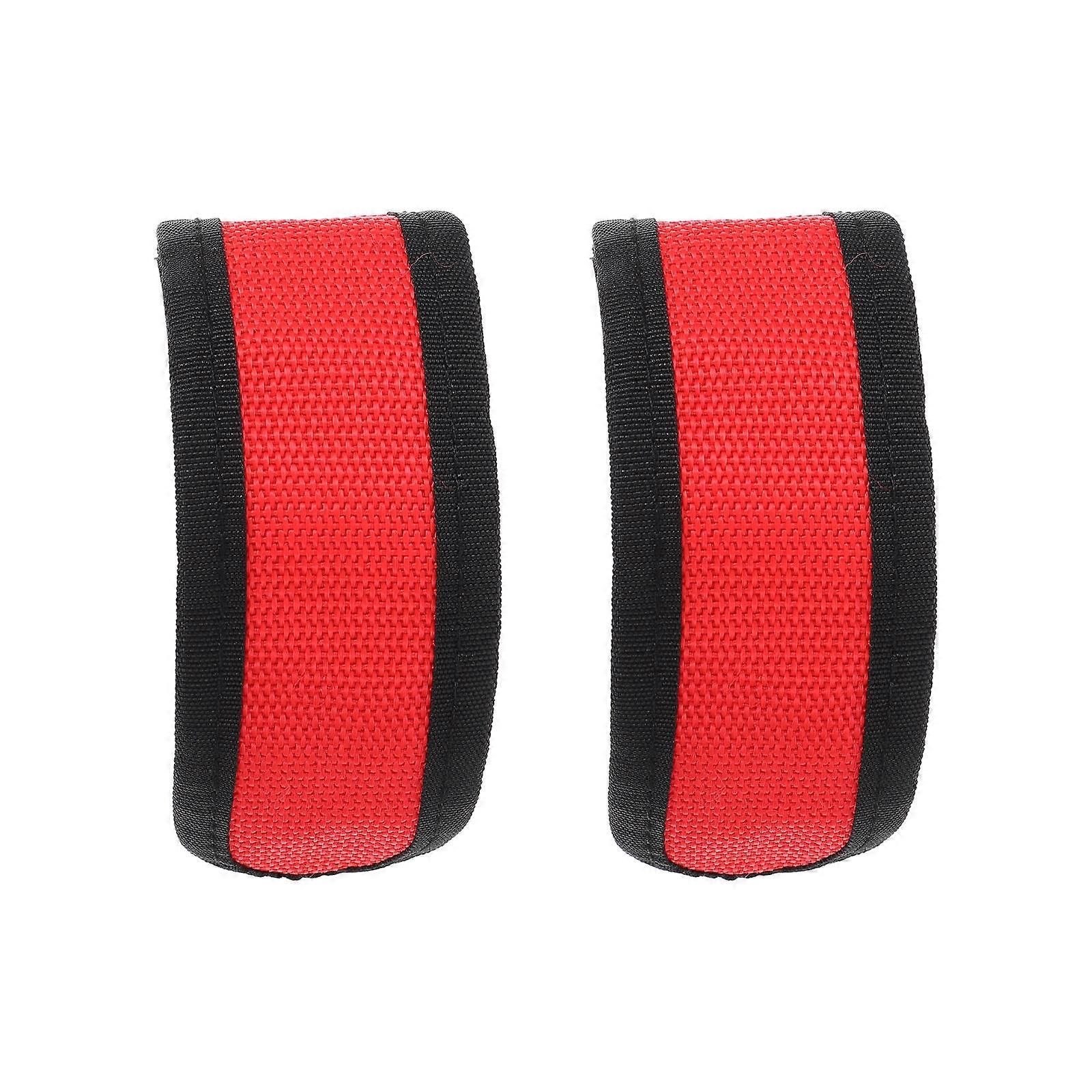 Bike Pedal Straps Adjustable Firmly Fixed Comfortable Riding Experience Red 20.00X5.00X0.50CM 1 Pair