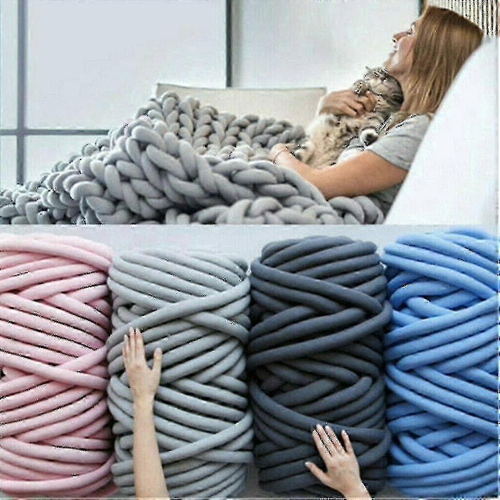 Jumbo Chunky Yarn for DIY Arm Tricotat - 500g/1kg - Manual de țesut gros - Pătură tricotată uriașă