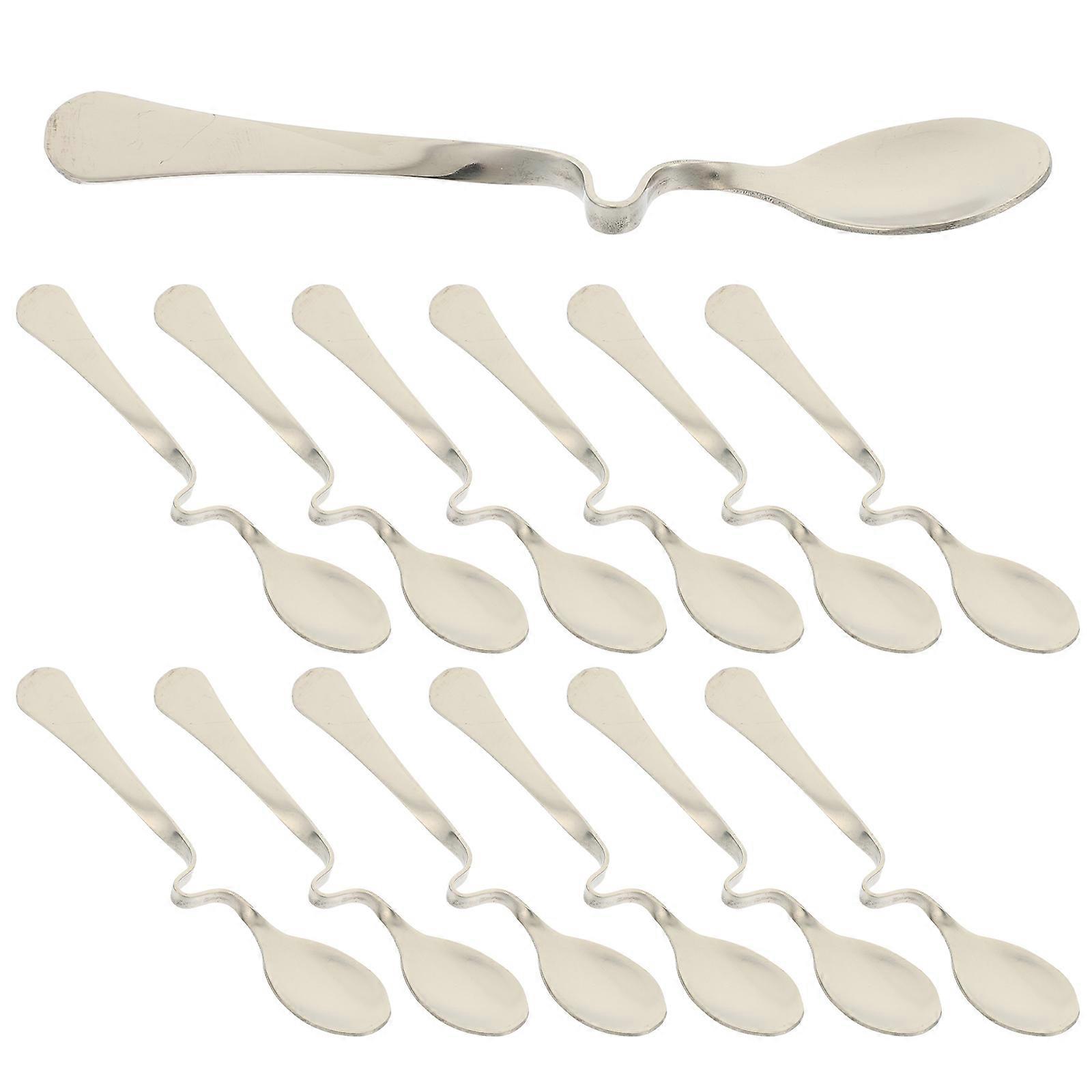 Stainless Steel Coffee Mixing spoons with Long Handles for Home Use 20 Pieces Silver