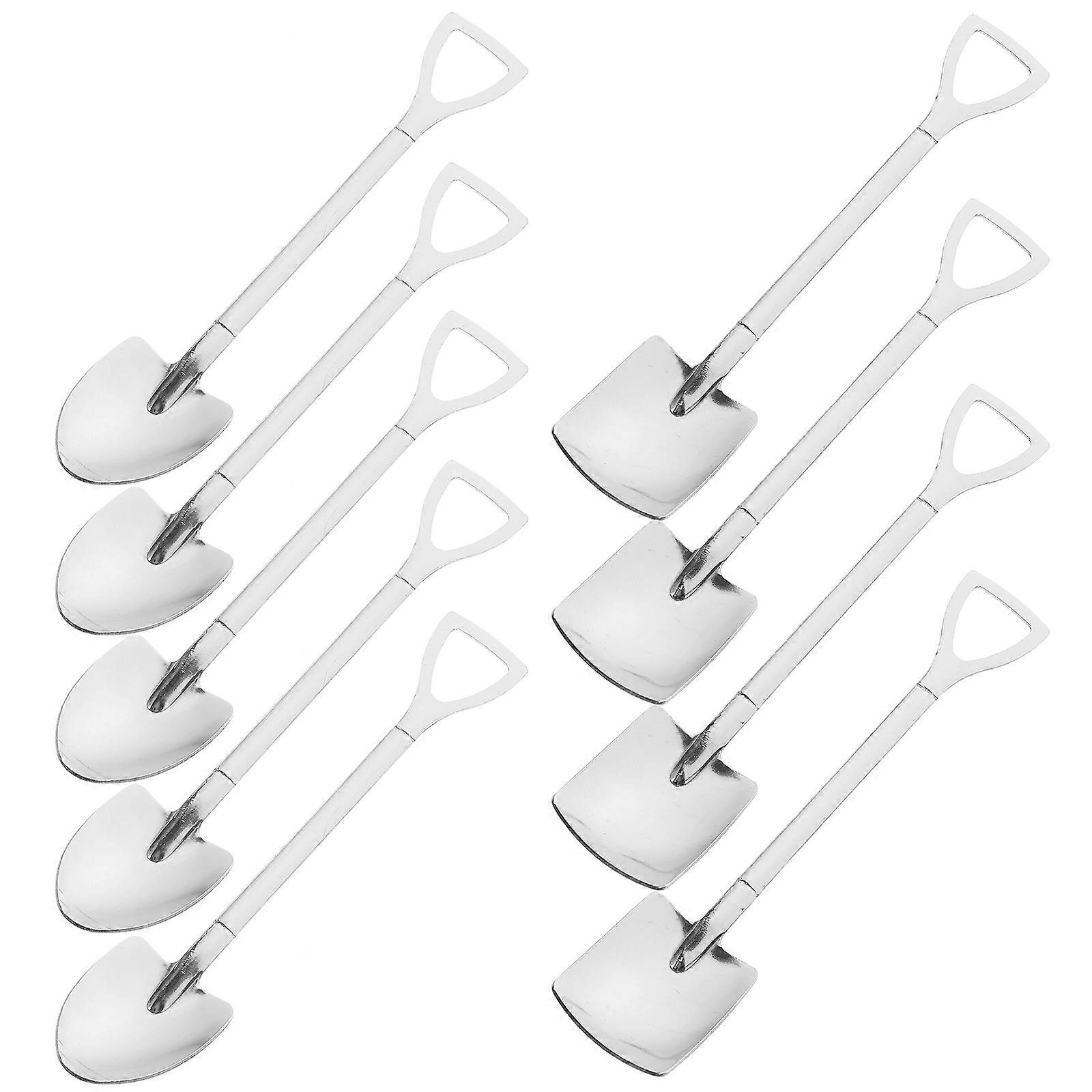 Metal Dessert Spoons Design Retro Style Serving Utensil Banquet Use 1 Set