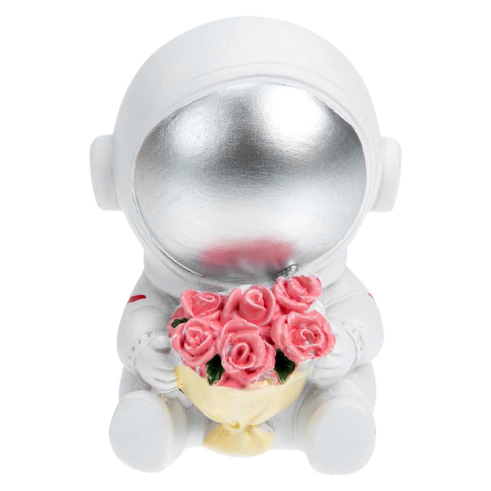 Astronaut Resin Statue Astronaut Figurine Astronaut Cake Adorn Car Resin Statue