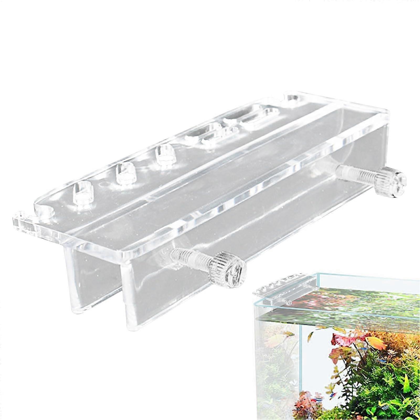 Aquarium Tool Organizer with Maintenance Holder, Durable Acrylic, Compact Design, Easy Access Cleaning Tools