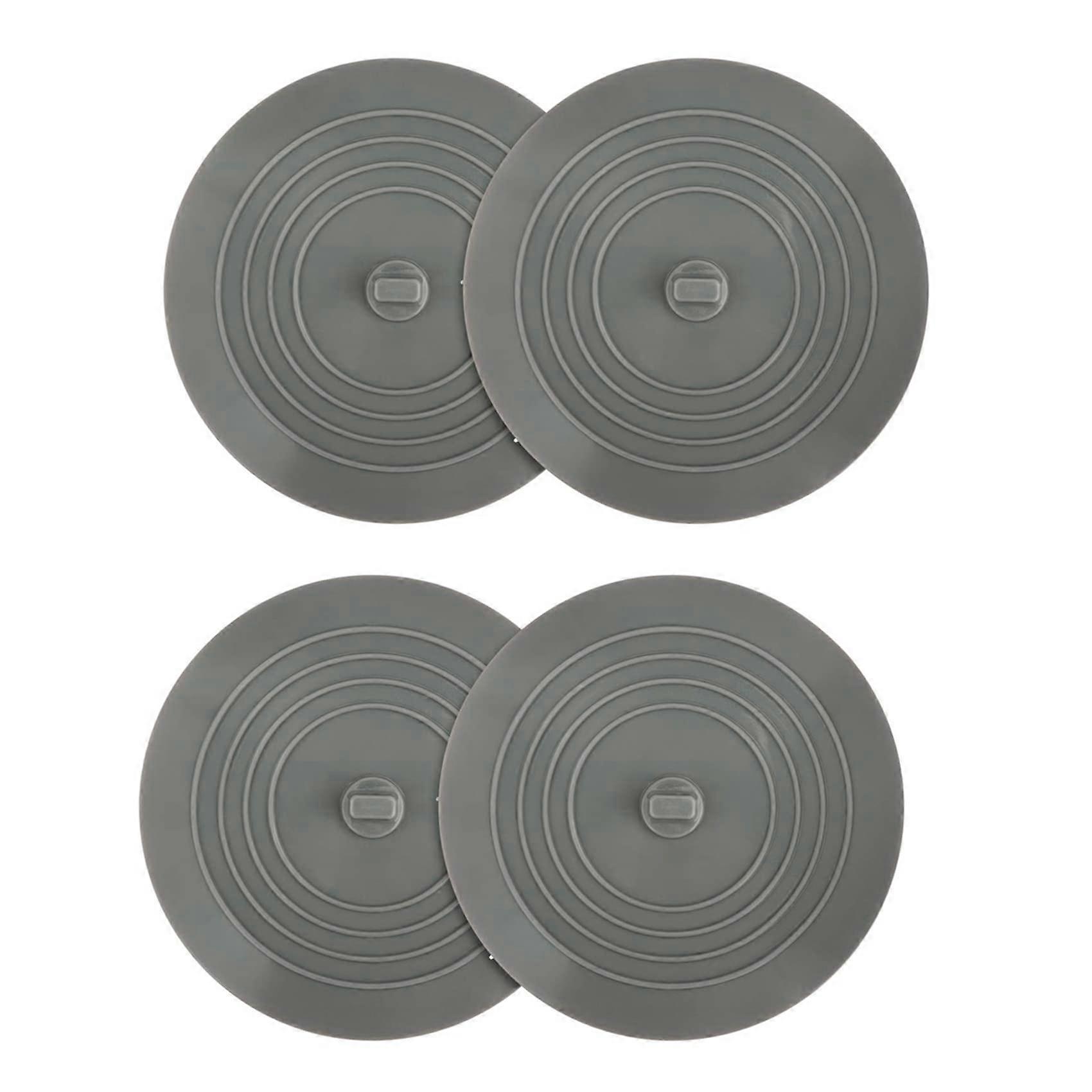 Bathtub Stopper 4-Pack Silicone Flat Drain Stoppers For Bathtub Kitchen Bathroom Laundry