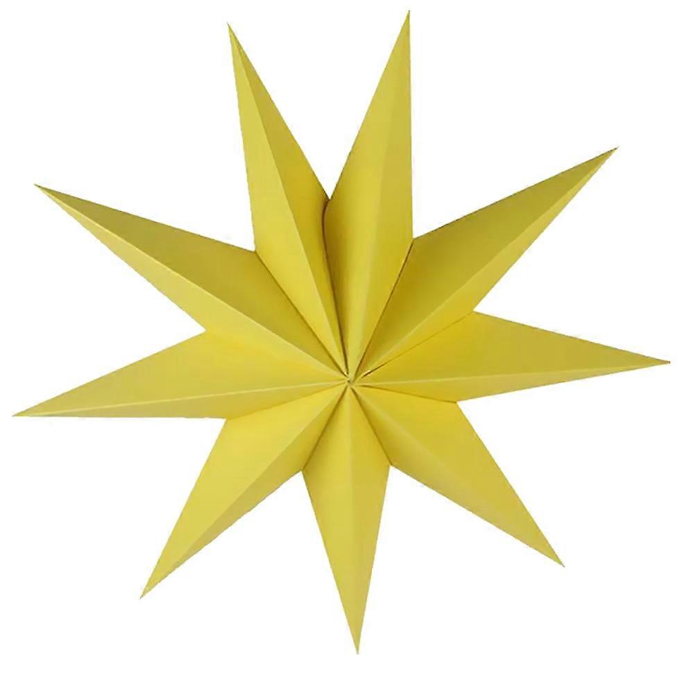 Yellow Paper Lampshade For Parties 30cm Diameter Decorative Lighting 1Pack
