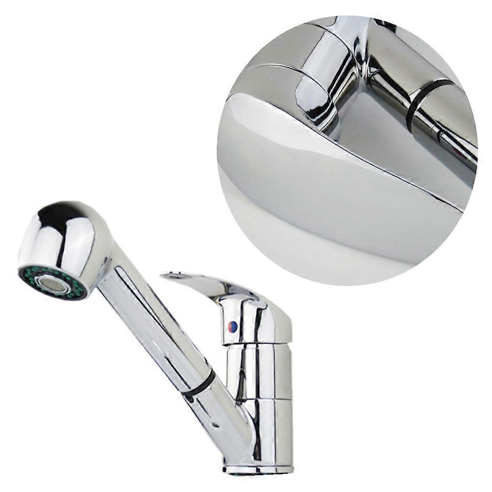 Pull Down Sprayer Single Handle Basin Mixer Tap Copper Spring Faucet With Feature For Kitchen Use 1Pack