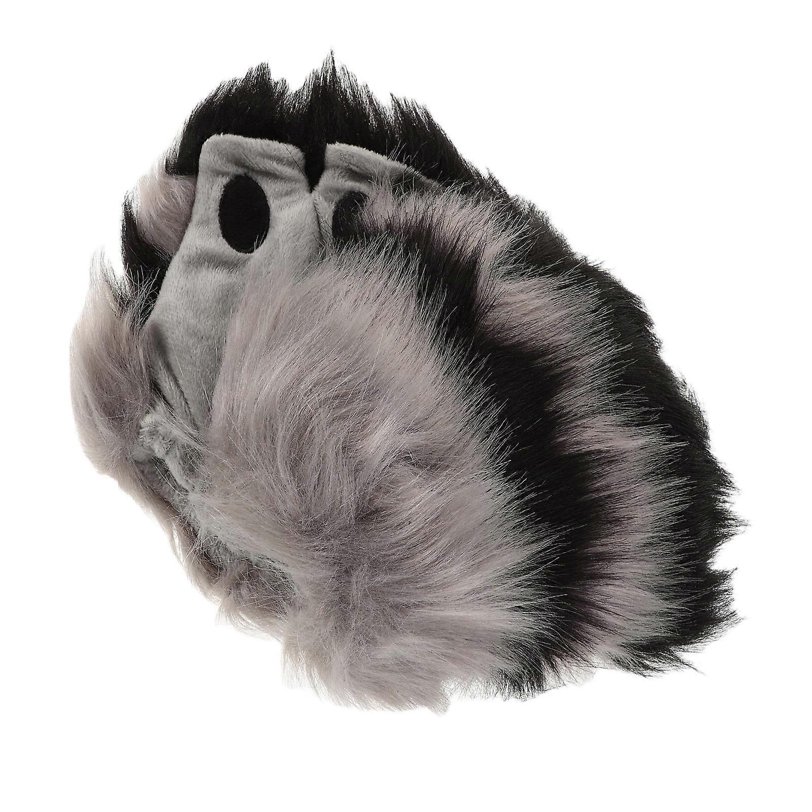 Mittens Cartoon Design Soft Plush Warmth Halloween Masquerades Adults 1Pair