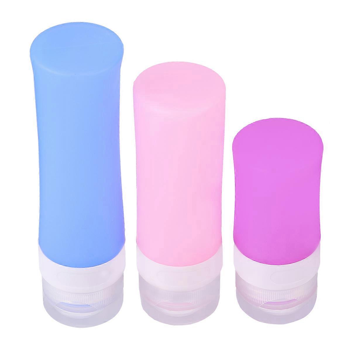 Silica Travel Set Cylindrical Bottles for Storage 1Set with Assorted Colors