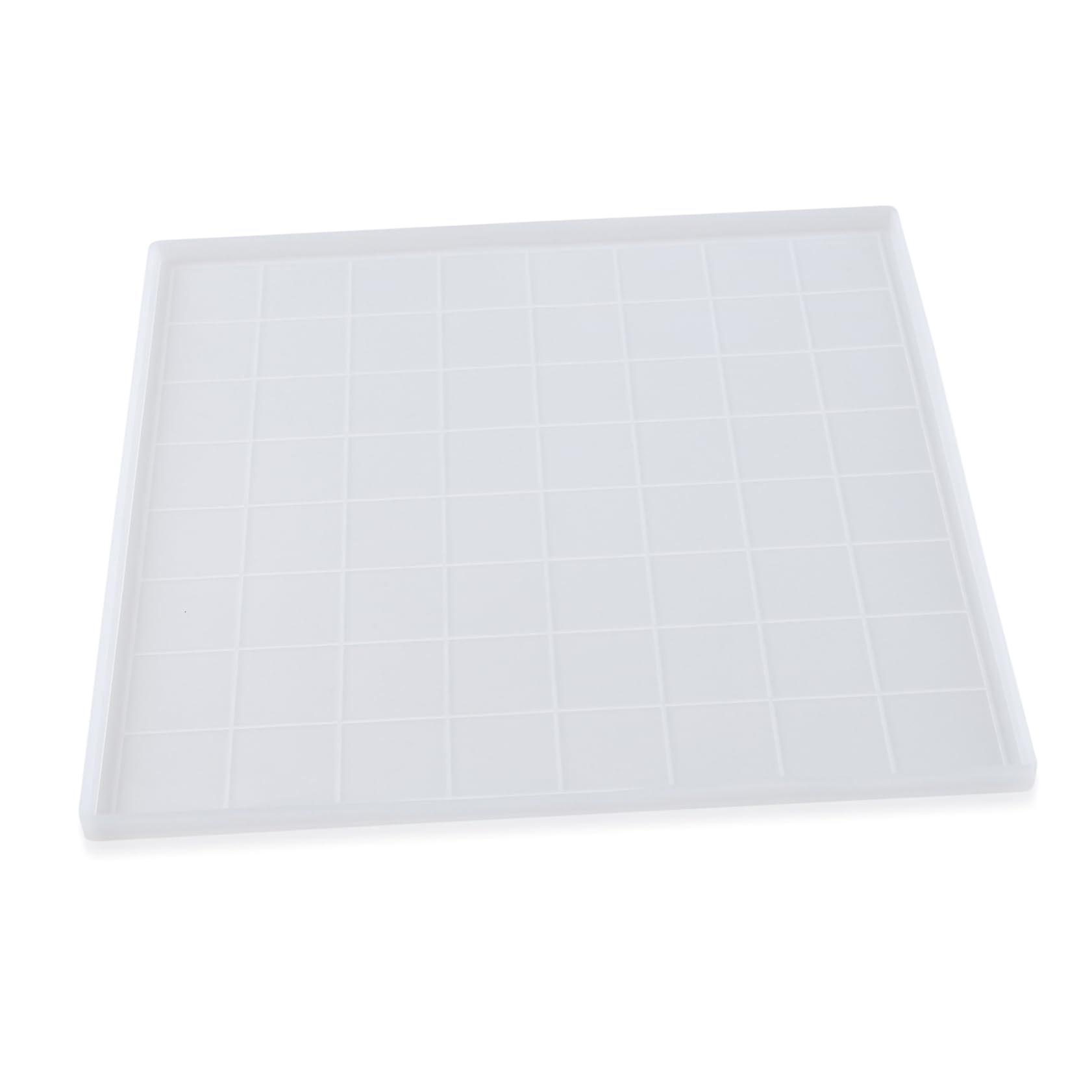 Chessboardshaped key, International Chess Board, Epoxy Chess Board, White Silica Gel, 28.00X28.00X0.92CM
