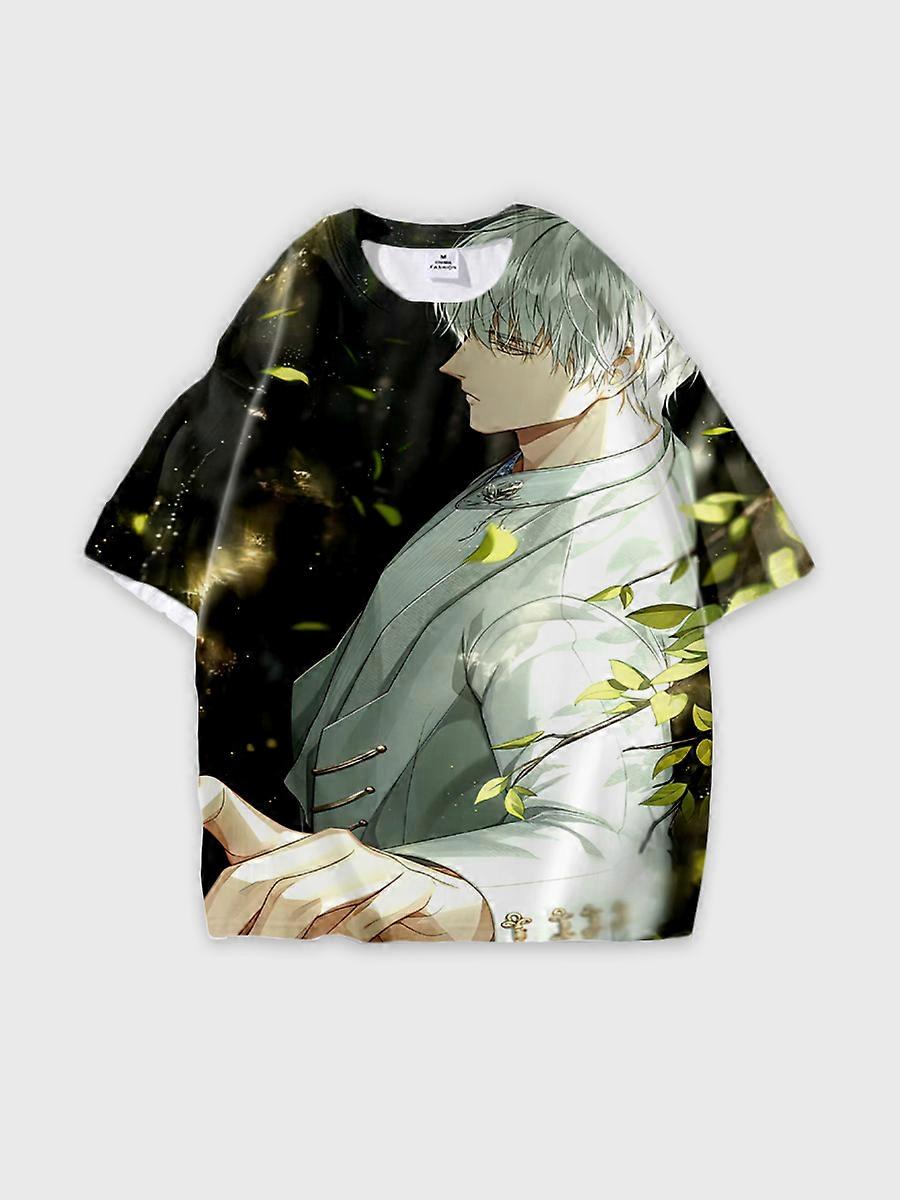 T-shirt round neck Role Pattern loose short sleeve B706