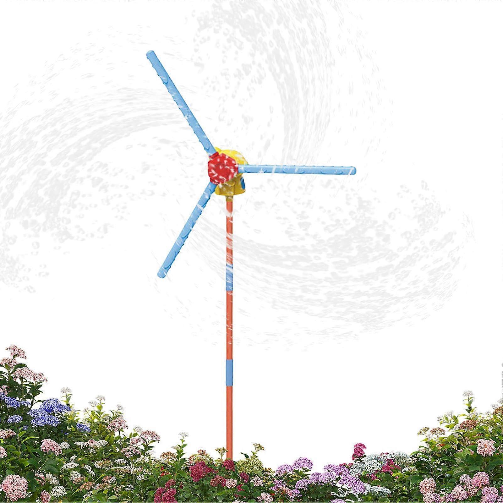Windmill Water Sprinkler Rotating 36 Nozzle Irrigation System, Refreshing Water Play for Summer Heat on Terrace Garden