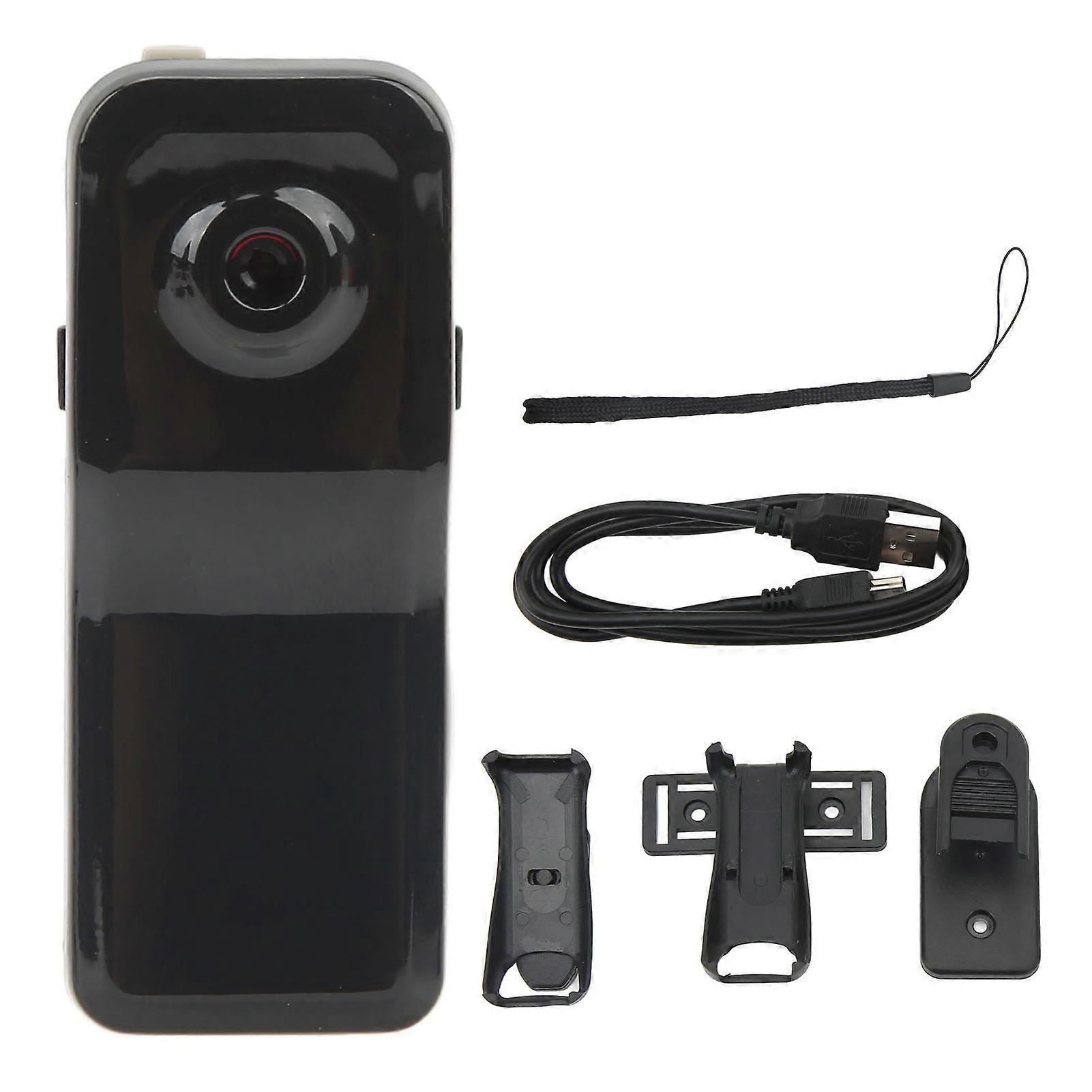 Mini Motion Camcorder ABS with Universal Bracket USB Cable 5V Micro Sports Camera for Outdoor Activities and Action Recording