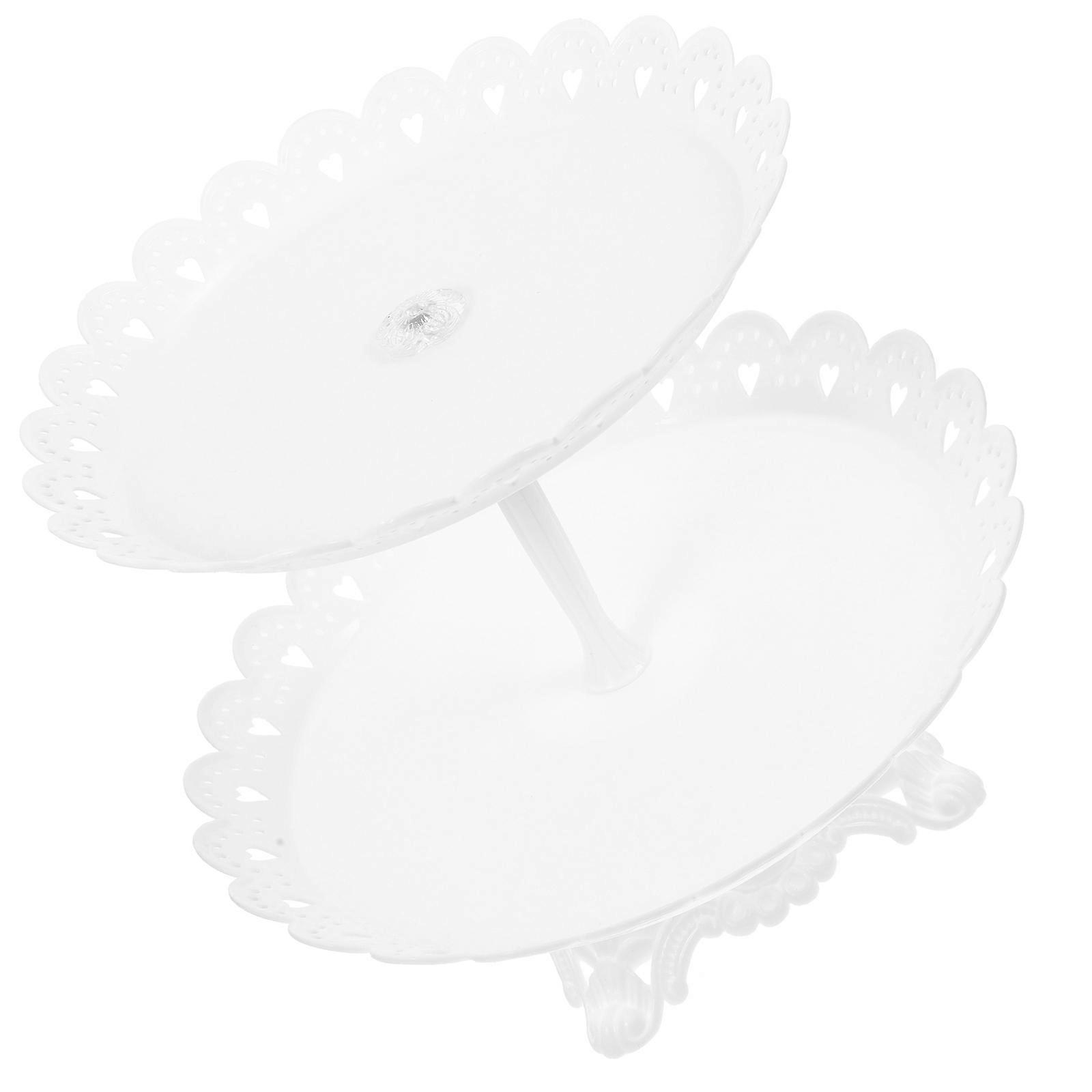 White PP Material MultiFunction Cake Stand for Home Use with Strong Structure and Large Capacity 7.8 Inches
